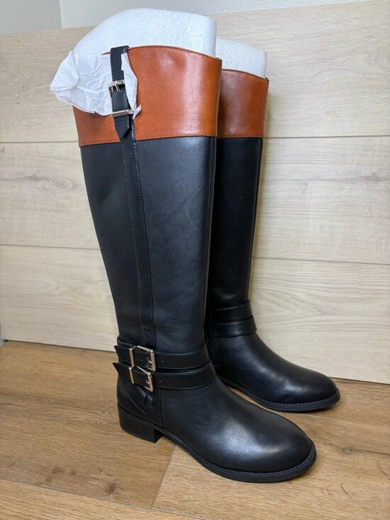 INC International Concepts Shoes - INC International Concepts Womens FrankII Riding Boots Leather Black Size 6M NWT